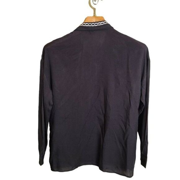 Floryday Black Embroidered Multi Colored‎ Tunic Size Small - Picture 11 of 11